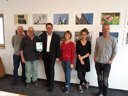 Housing first Treffen Werner Lüttkenhorst (Paritätischer NRW), Martin Dalz (Verein Wohlfahrt), Frank Polixa (Caritasverband Region Mönchengladbach e.V.), Svetlana Bengardt (Paritätischer NRW), Mona Monsieur (Paritätischer NRW), Hubert Ostendorf (Asphalt e.V./fiftyfifty).